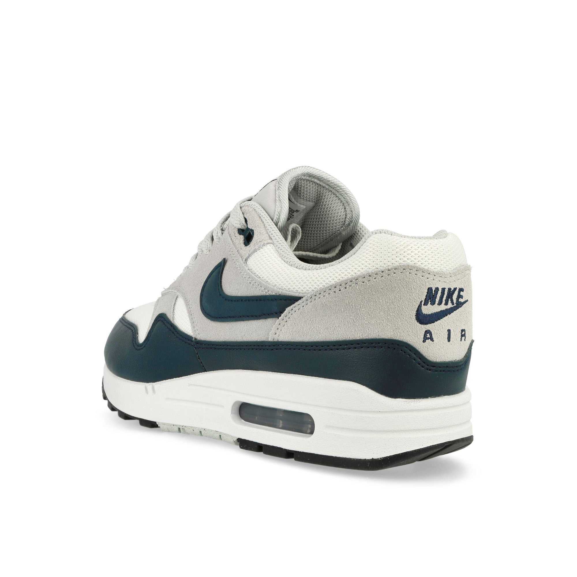Nike Air Max 1 Essential Summit White / Armory Navy - Light Silver Low Top Sneakers  Material | Overkill