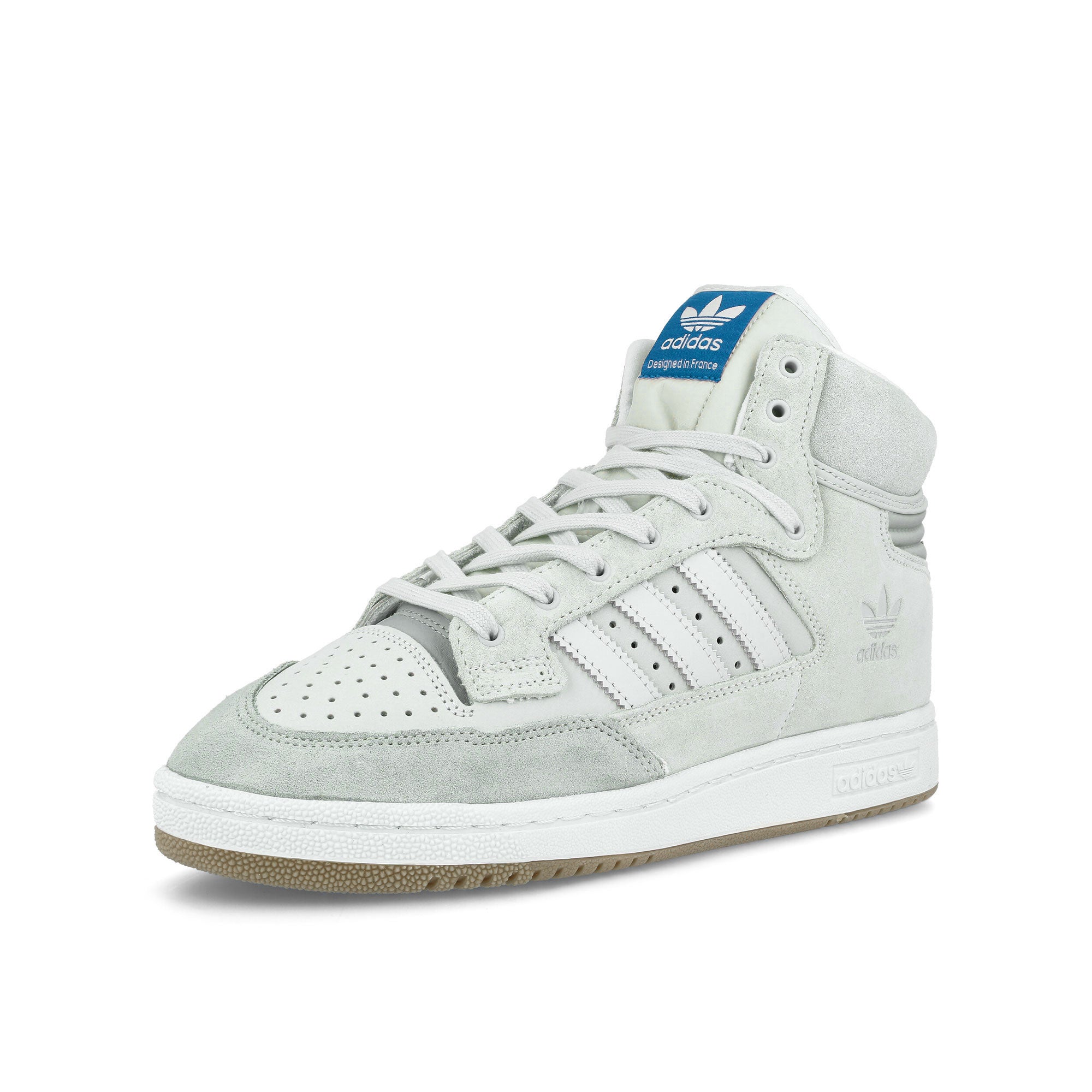 adidas centennial 85 hi Cl Grey-Cry White-Light Grey High Top Sneakers  Close Up | Overkill