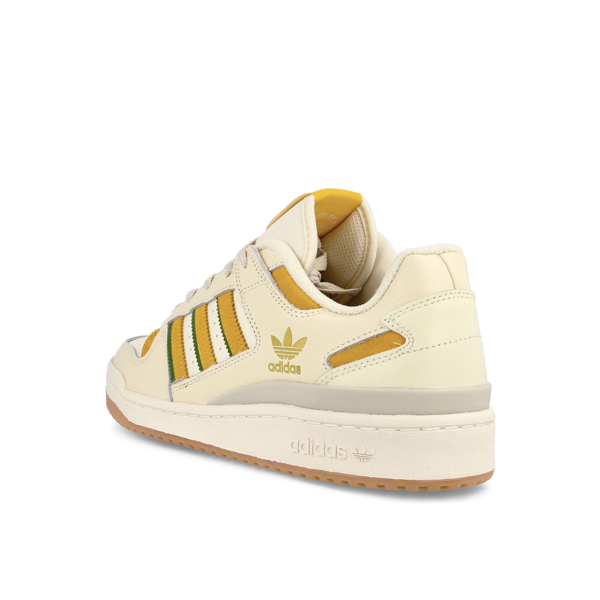 adidas Forum Low Cassic Cream White-Bold Gold-Crew Green Low Top Sneakers  Material | Overkill