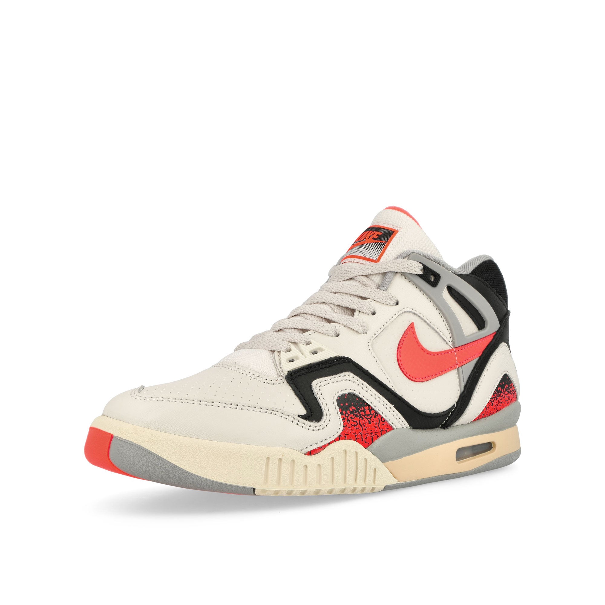 Nike Air Tech Challenge II QS Phantom / Hot Lava - Black - Flight Silver High Top Sneakers  Close Up | Overkill