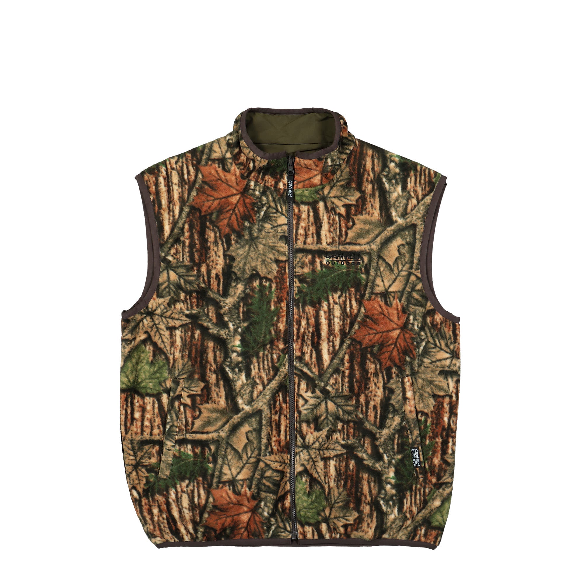Gramicci Reversible Fleece Vest Leaf Camo Vests G3FU-J030 / Leaf Camo | Overkill