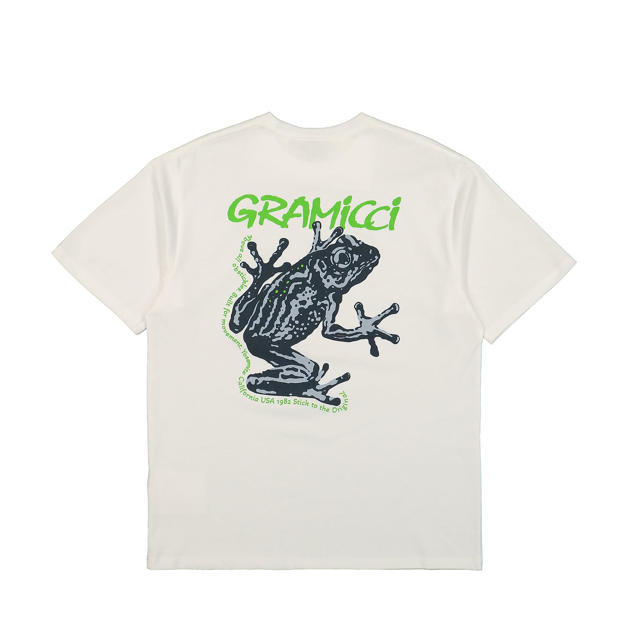 Gramicci Sticky Frog Tee White T-Shirts Close-up | Overkill