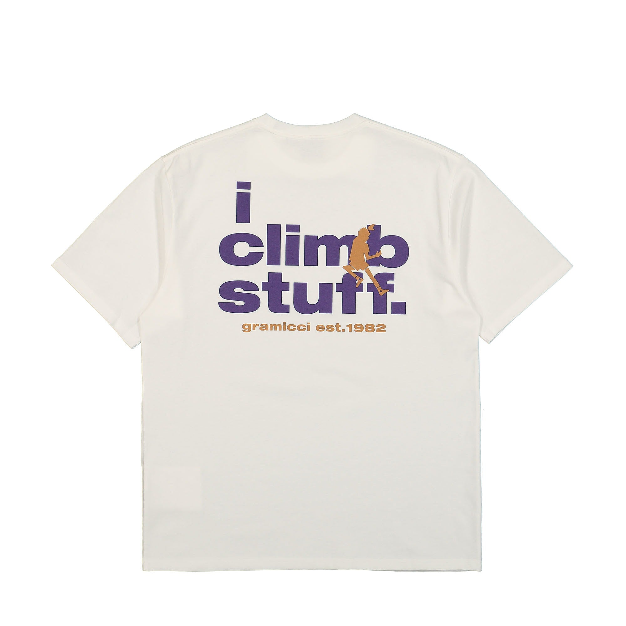 Gramicci I Climb Stuff Tee White T-Shirts Close-up | Overkill