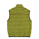Gramicci Thermal Fleece Reversible Vest Chartreuse Stripe Vests G5FU-J005 Close-up | Overkill