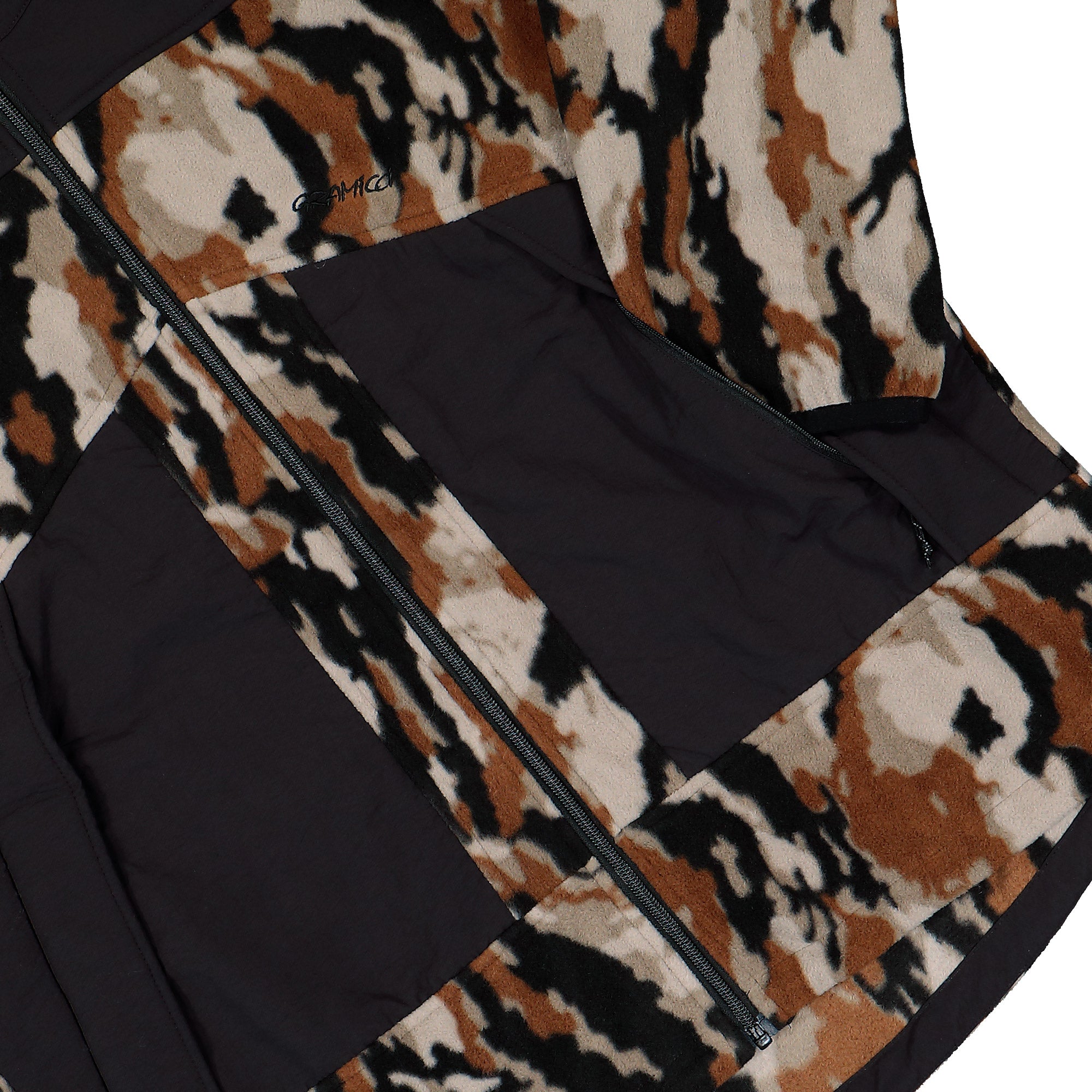Gramicci Thermal Fleece Jacket Bark Camo Fleece Jacket G6FM-J001-Bark Camo Detail View 1 | Overkill

