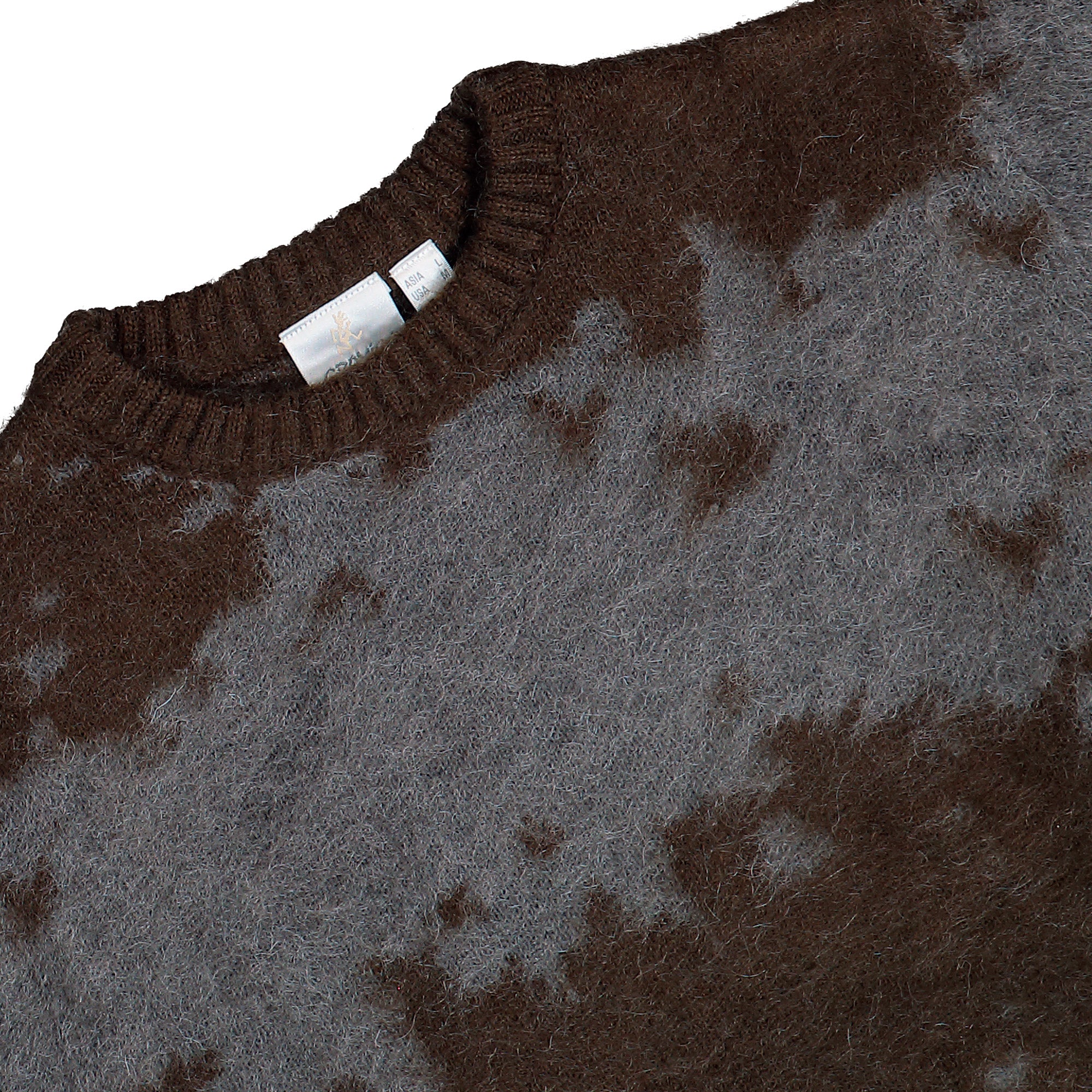 Gramicci Mohair Splatter Sweater Slate Splatter Sweatshirt G6FM-J037-Slate Splatter Detailfoto | Overkill
