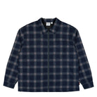 Gramicci Zip Up Insulated Flannel Shirt Navy Shadow Plaid Shirt G6FM-J052-Navy Shadow Plaid | Overkill
