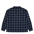 Gramicci Zip Up Insulated Flannel Shirt Navy Shadow Plaid Shirt G6FM-J052-Navy Shadow Plaid Close-up | Overkill
