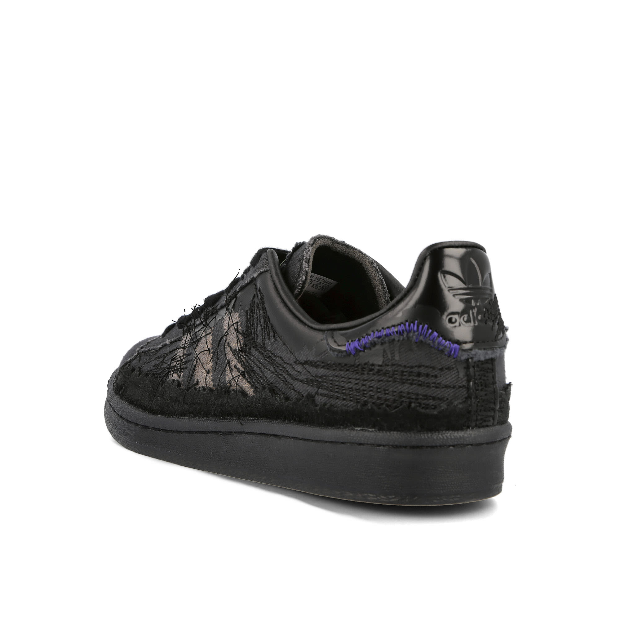 adidas Youth of Paris x adidas Campus Core Black-Core Black-Core Black Low Top Sneakers  Material | Overkill