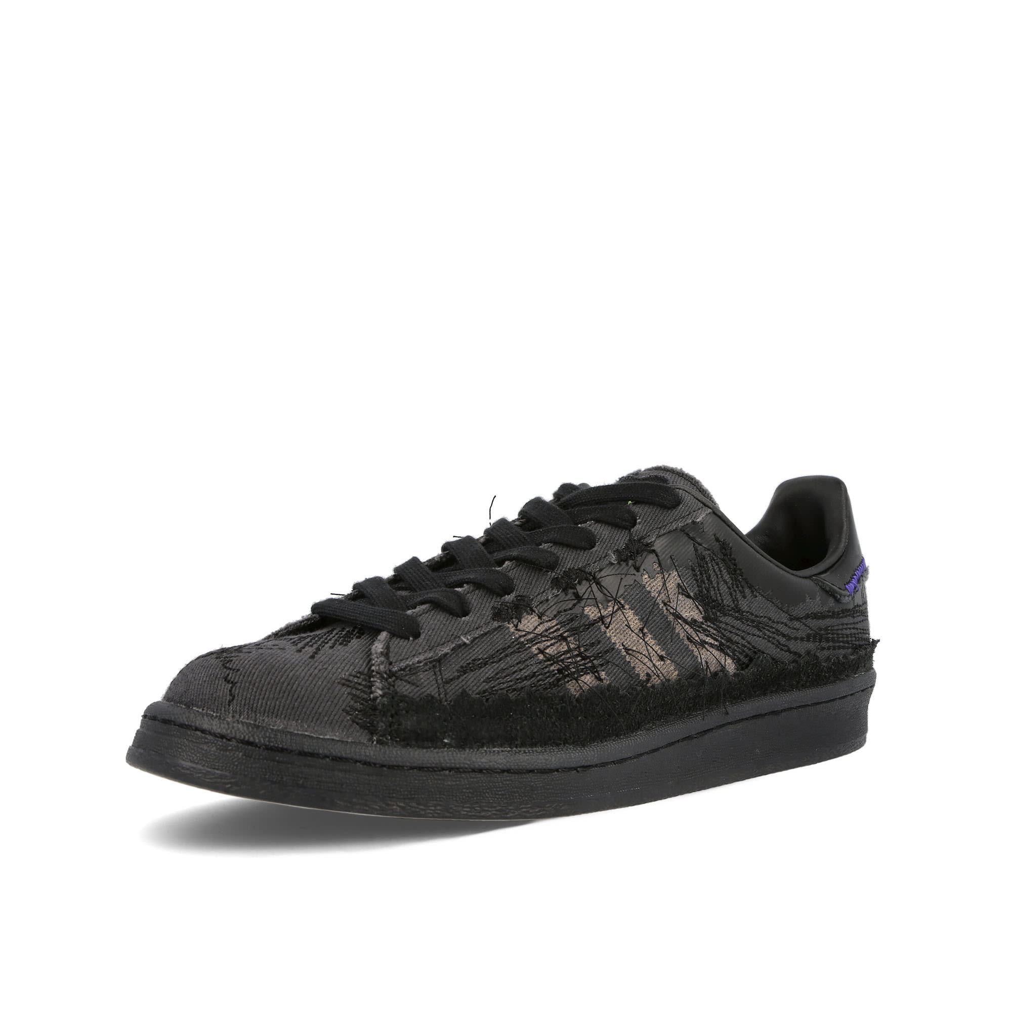 adidas Youth of Paris x adidas Campus Core Black-Core Black-Core Black Low Top Sneakers  Close Up | Overkill