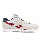 Reebok Classic Nylon Cloud White / Flash Red / Vector Navy Low Top Sneakers  Silhouette | Overkill
