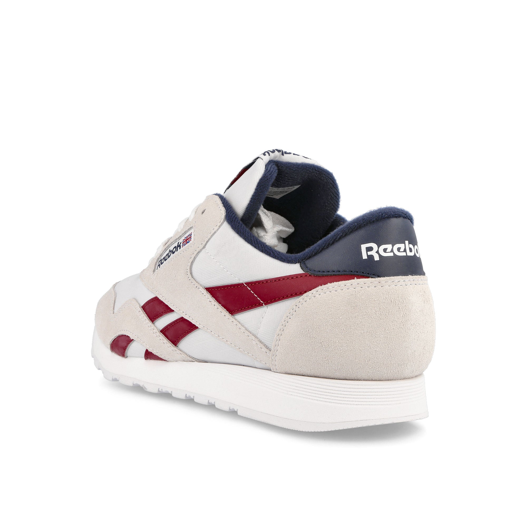 Reebok Classic Nylon Cloud White / Flash Red / Vector Navy Low Top Sneakers  Material | Overkill