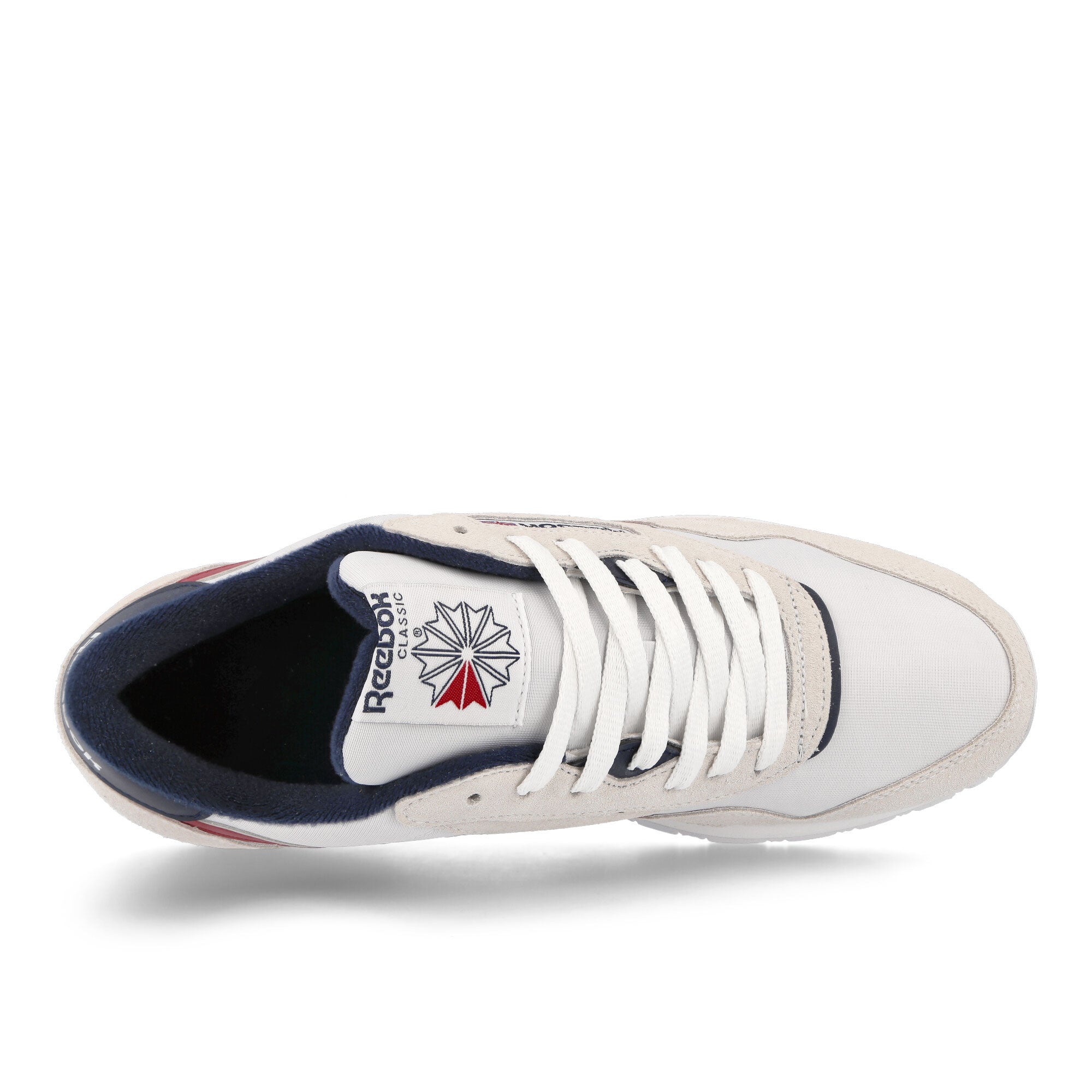 Reebok Classic Nylon Cloud White / Flash Red / Vector Navy Low Top Sneakers  Detailfoto | Overkill