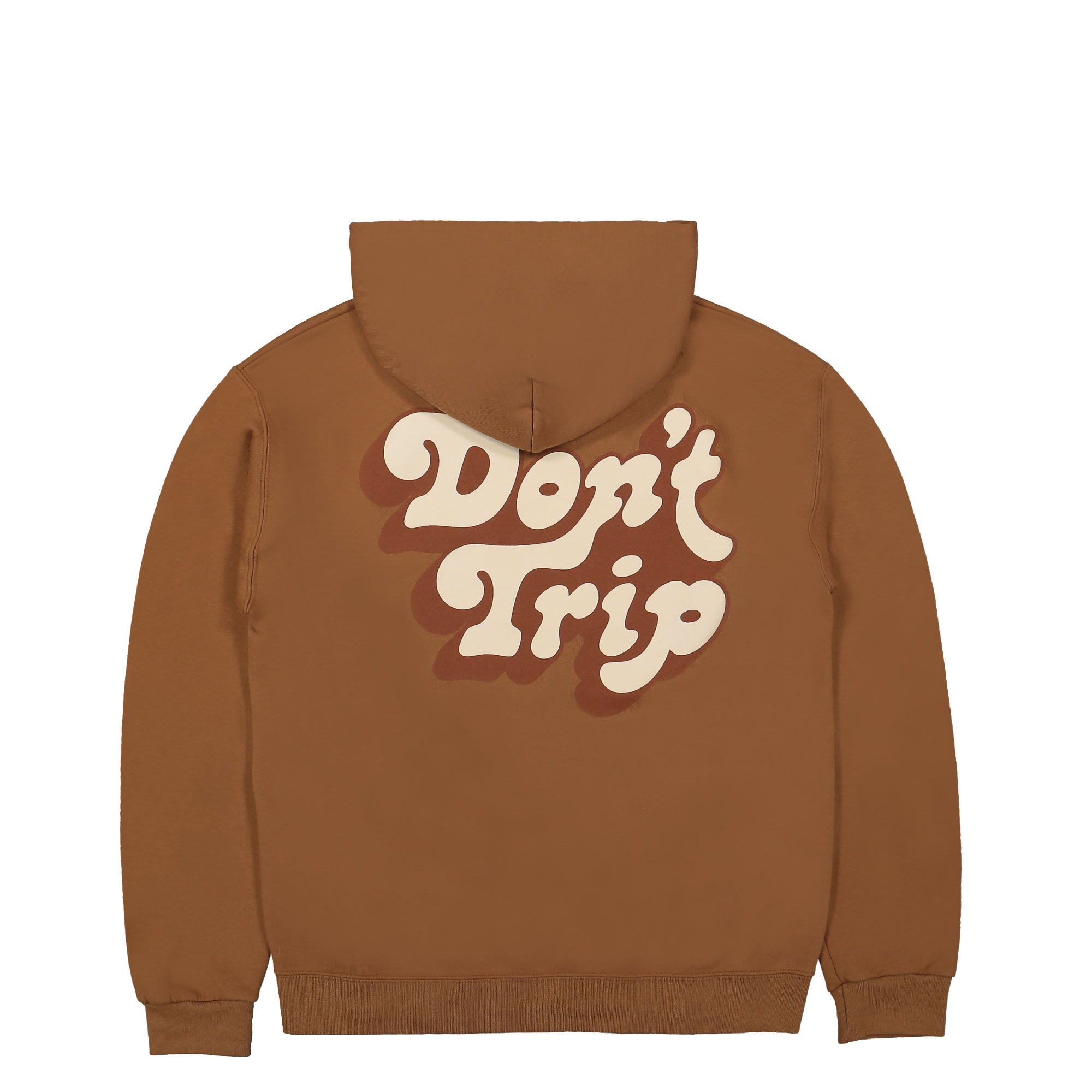 Free & Easy Dont Trip Drop Shadow OG Hoodie Caramel Hoodies Close-up | Overkill
