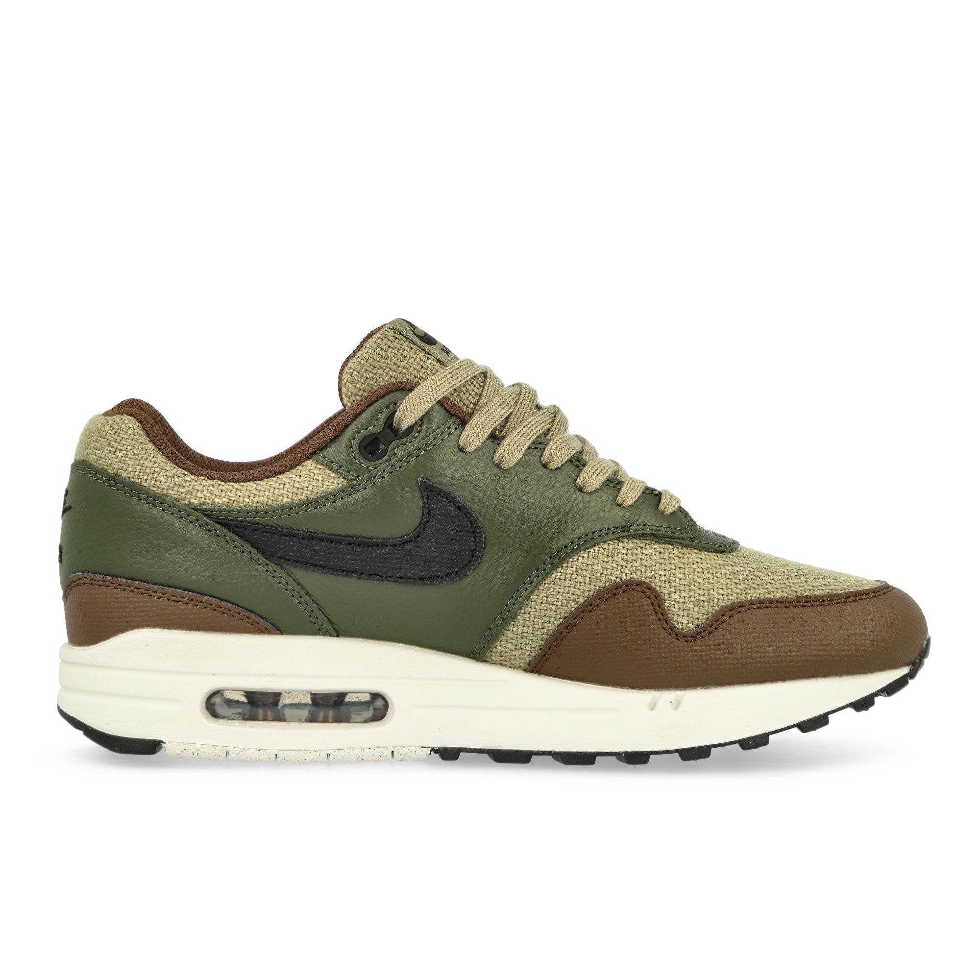 Nike Air Max 1 Essential PRM Neutral Olive / Black - Cargo Khaki Low Top Sneakers  Silhouette | Overkill