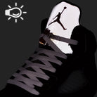 Jordan Air Jordan 5 Retro Black / White - Metallic Silver - Fire Red High Top Sneakers  Material | Overkill