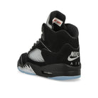 Jordan Air Jordan 5 Retro Black / White - Metallic Silver - Fire Red High Top Sneakers  Close Up | Overkill