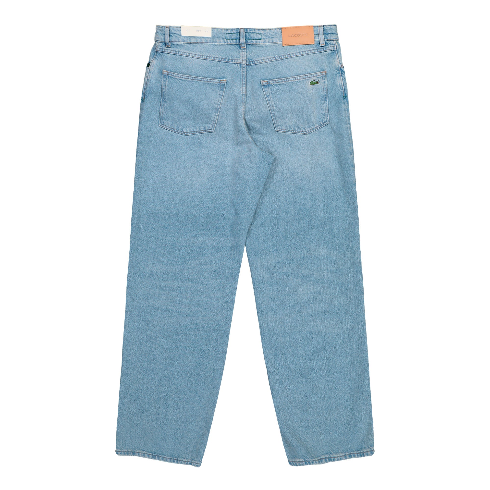 Lacoste 5 Pocket Loose Fit Indigo Jeans Washed Bleach Jeans HH4963-00 MKU Close-up | Overkill