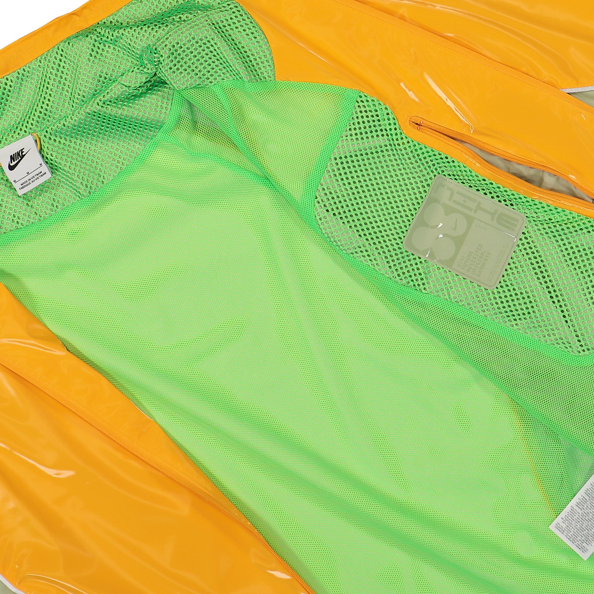 nike windbreaker orange and green