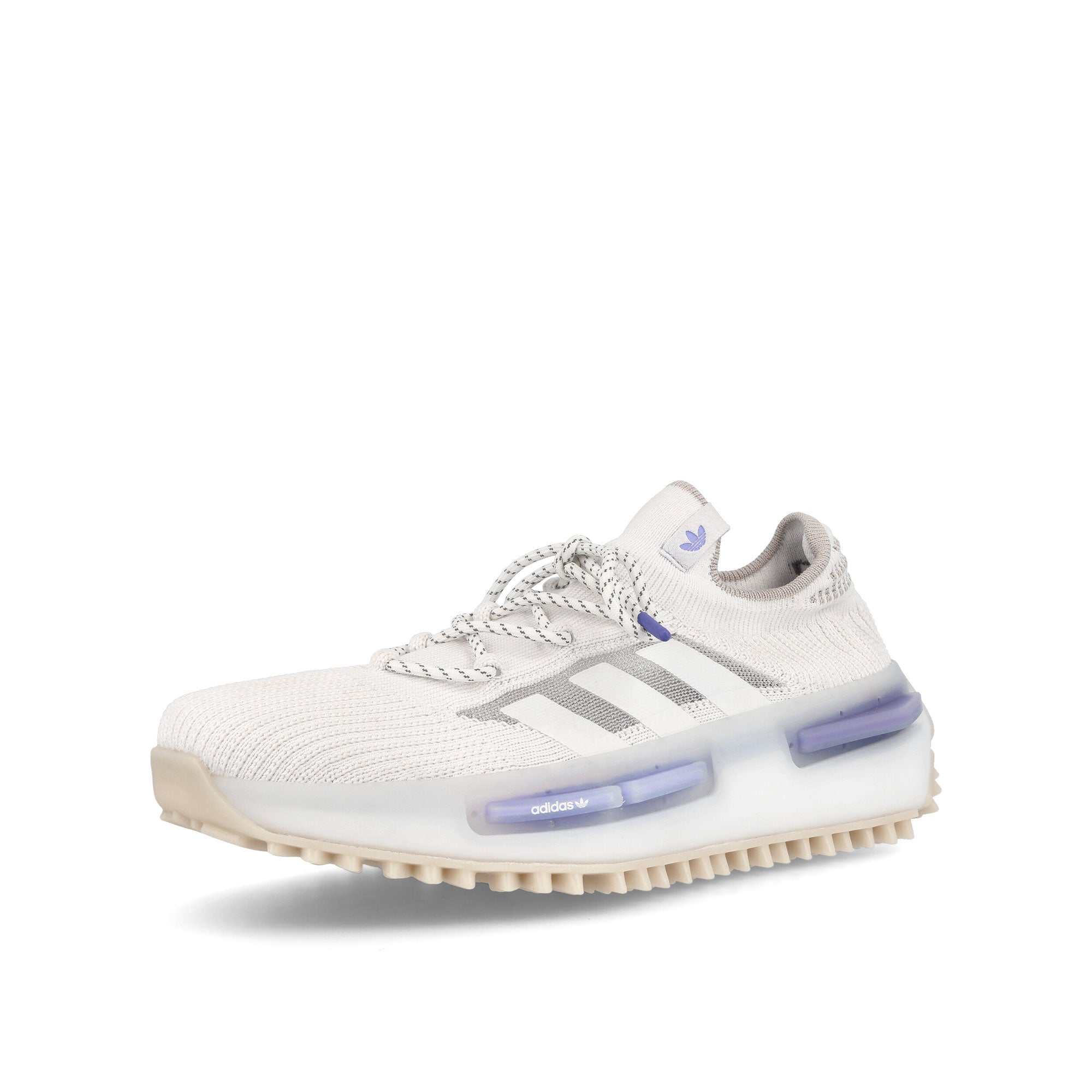 adidas nmd s1 Footwear White / Footwear White / Light Purple Sneakers  Close Up | Overkill