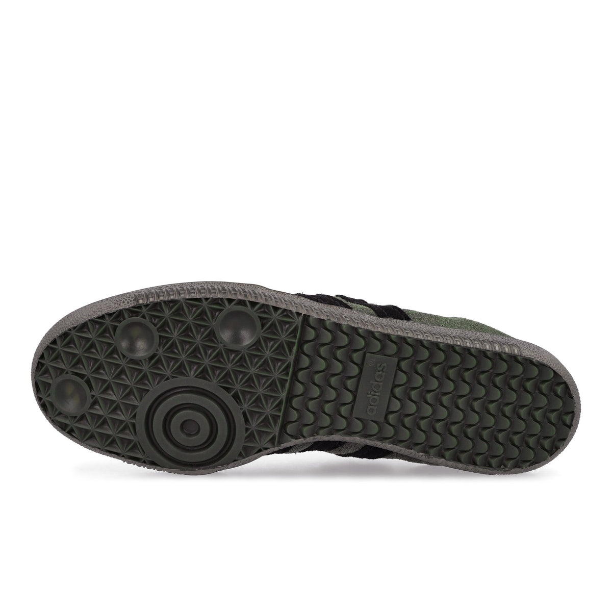 Song for the Mute x adidas Samba OG Base Green / Core Black / Gold Metallic sneaker HP8257 Detail View 1 | Overkill

