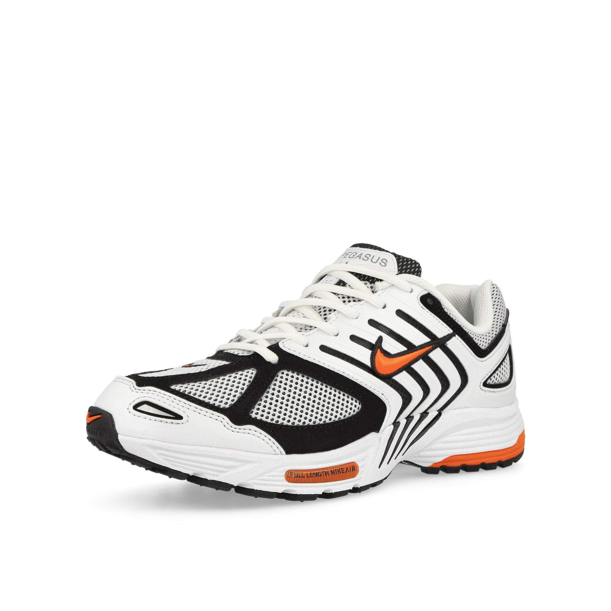 Nike Air Pegasus 2005 White / Safety Orange-Black Low Top Sneakers  Close Up | Overkill
