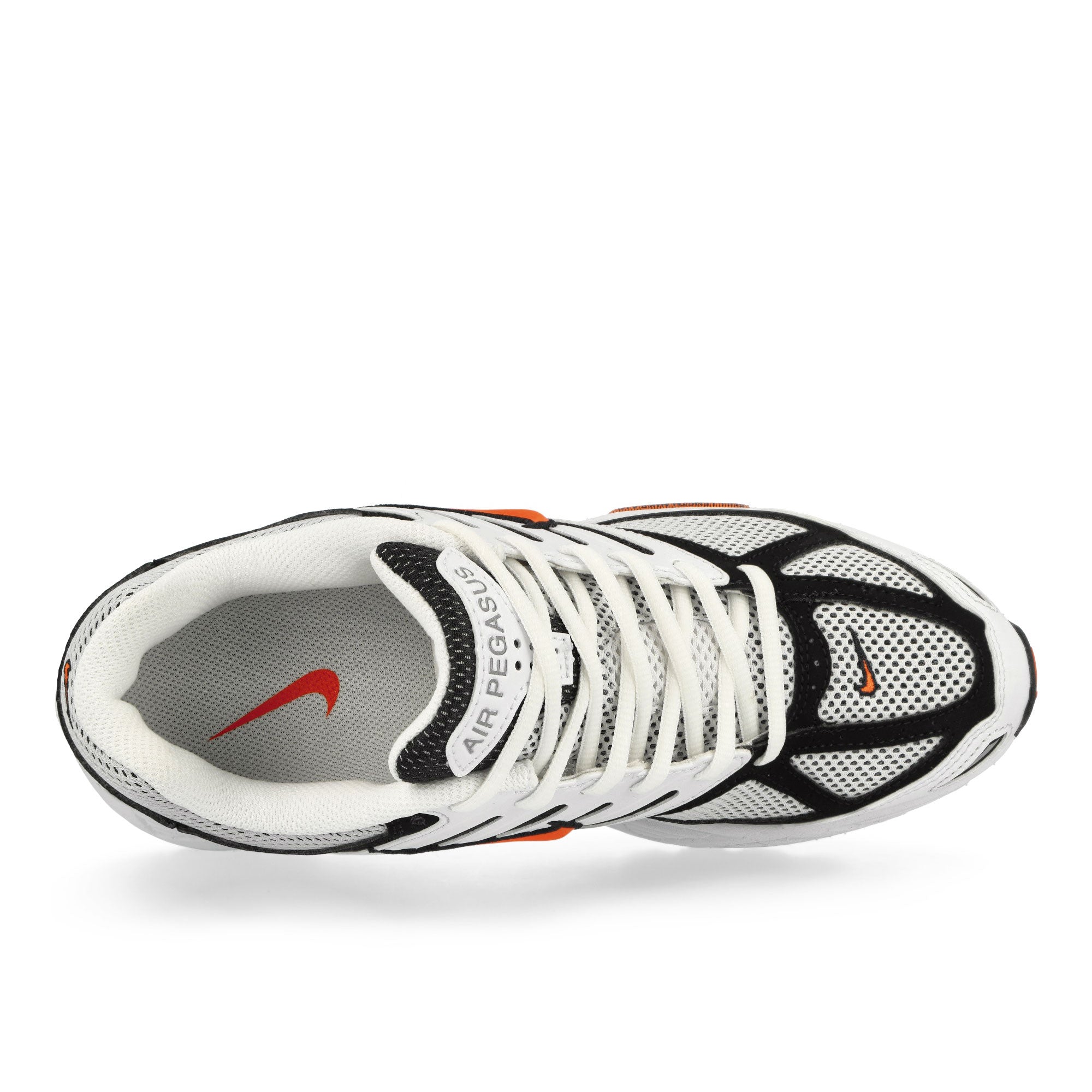 Nike Air Pegasus 2005 White / Safety Orange-Black Low Top Sneakers  Detailfoto | Overkill