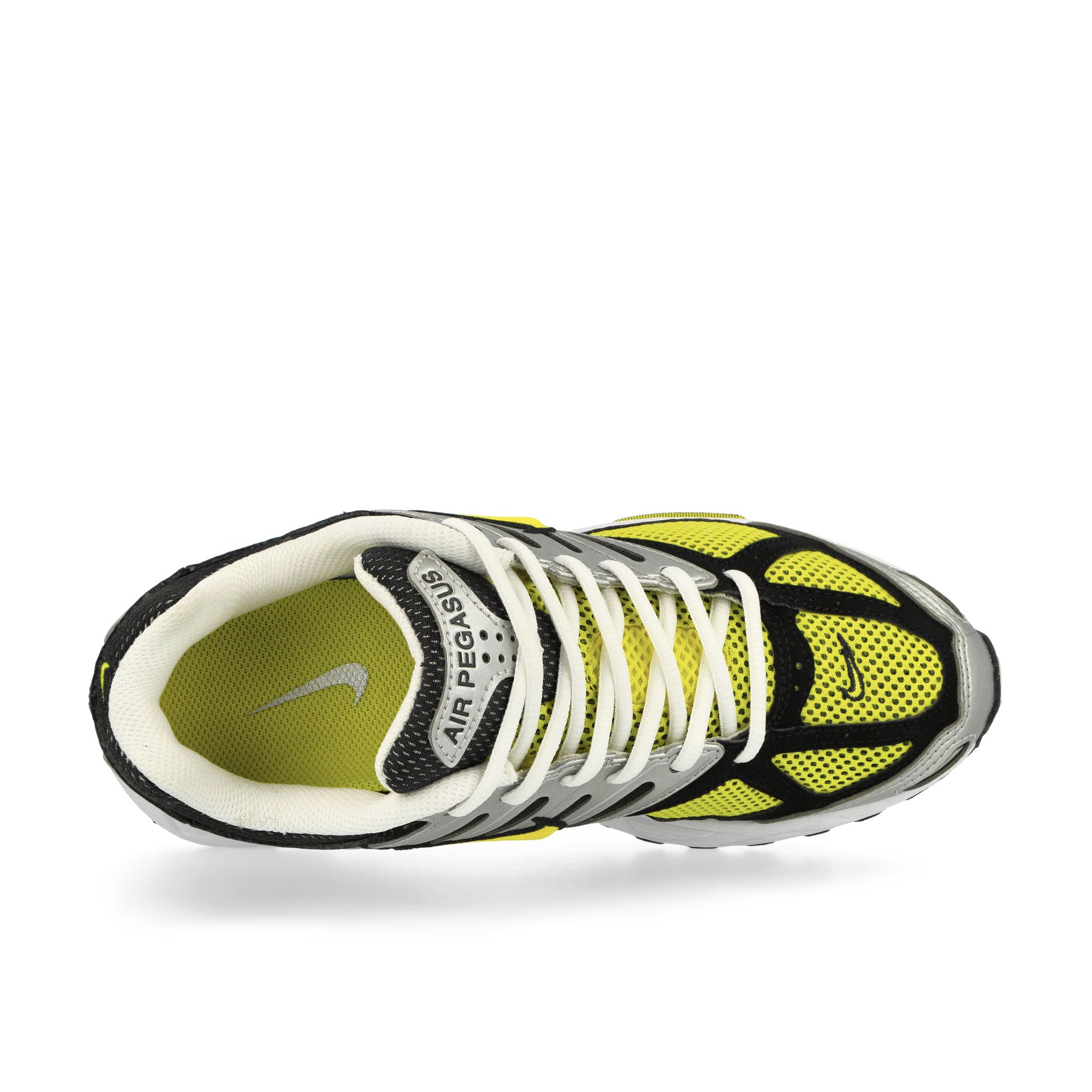Nike W Air Pegasus 2005 White / Opti Yellow - Metallic Silver - Black Low Top Sneakers  Detailfoto | Overkill