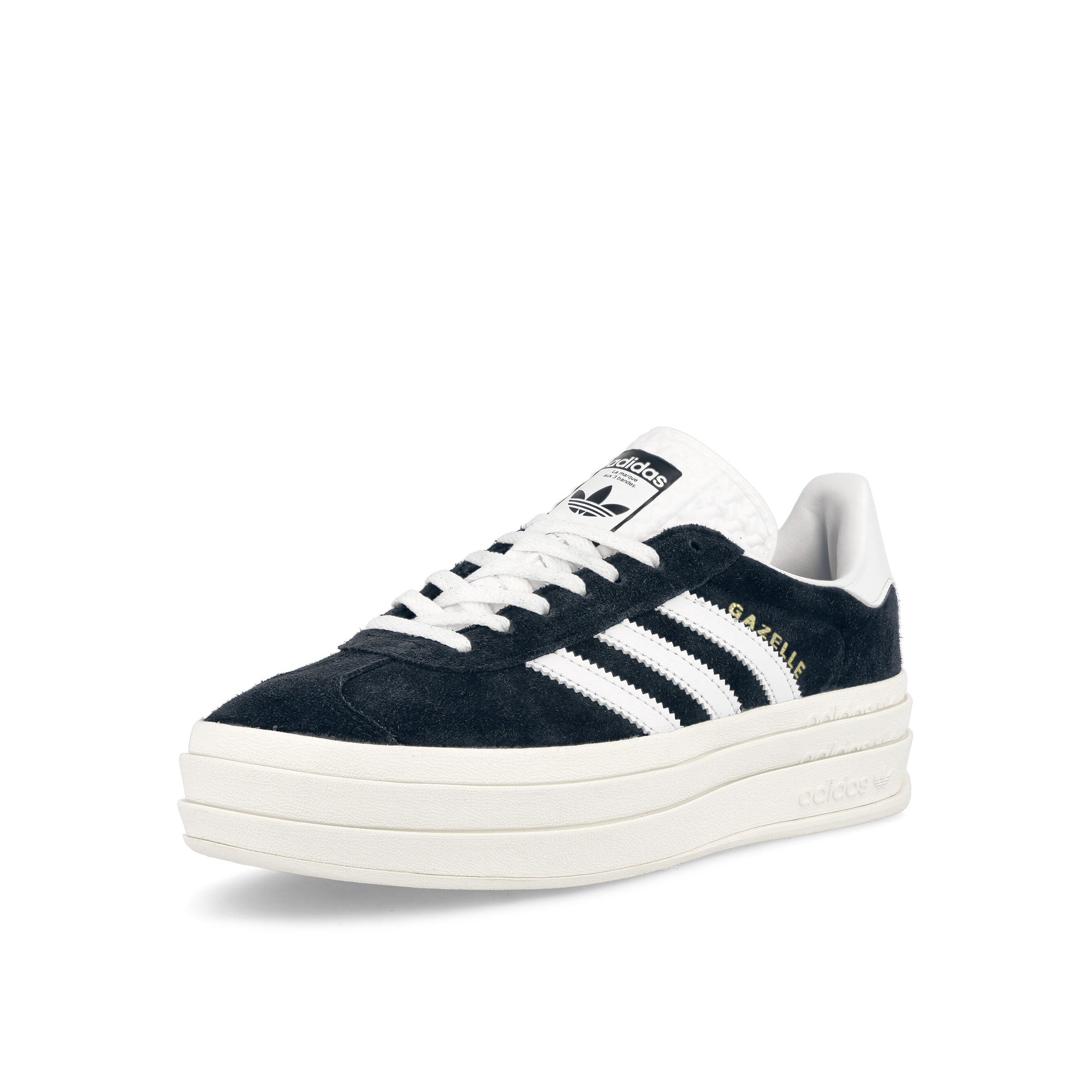 adidas Gazelle Bold W Core Black / Footwear White / Chalk White Low Top Sneakers  Close Up | Overkill