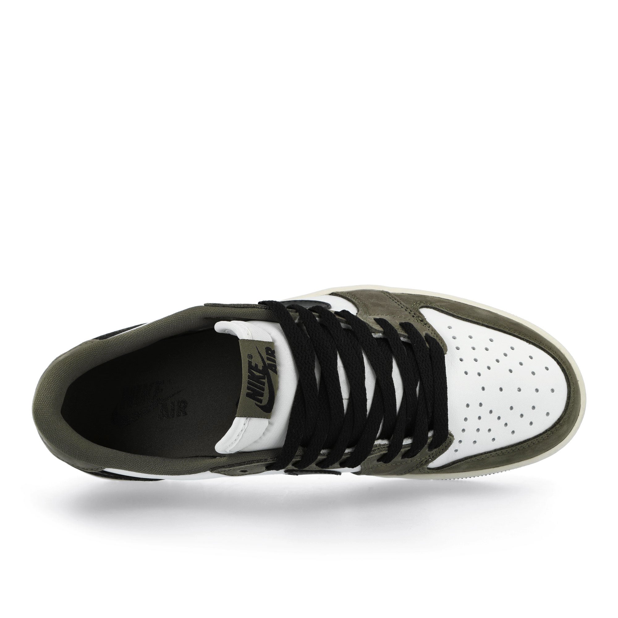 Air Jordan 1 Retro Low Medium Olive / Black - Summit White - Sail Low Top Sneakers HQ6998 200 Detailfoto | Overkill