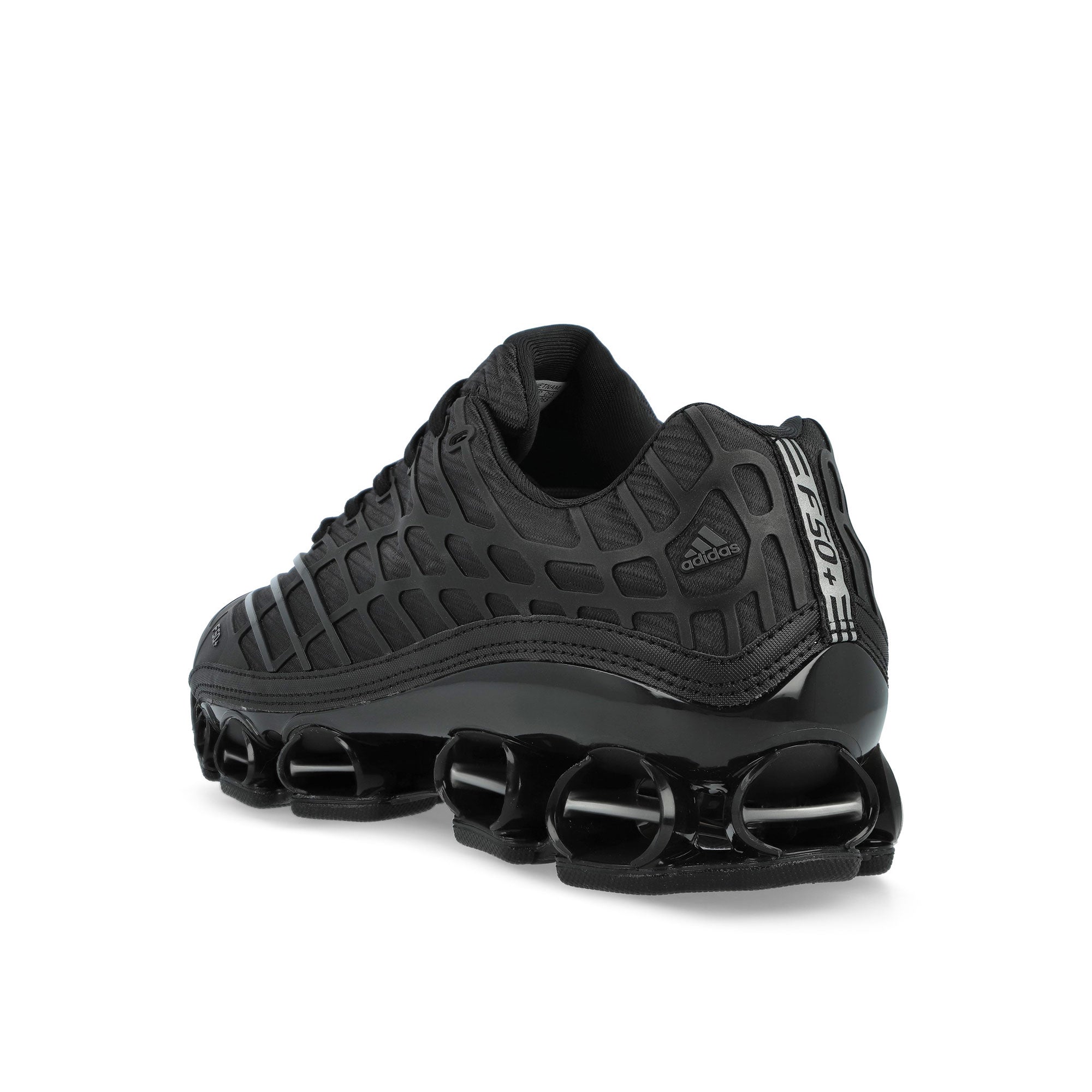 adidas  Megaride F50 Core Black / Core Black / Iron Metallic Low Top Sneakers HQ9343 Material | Overkill
