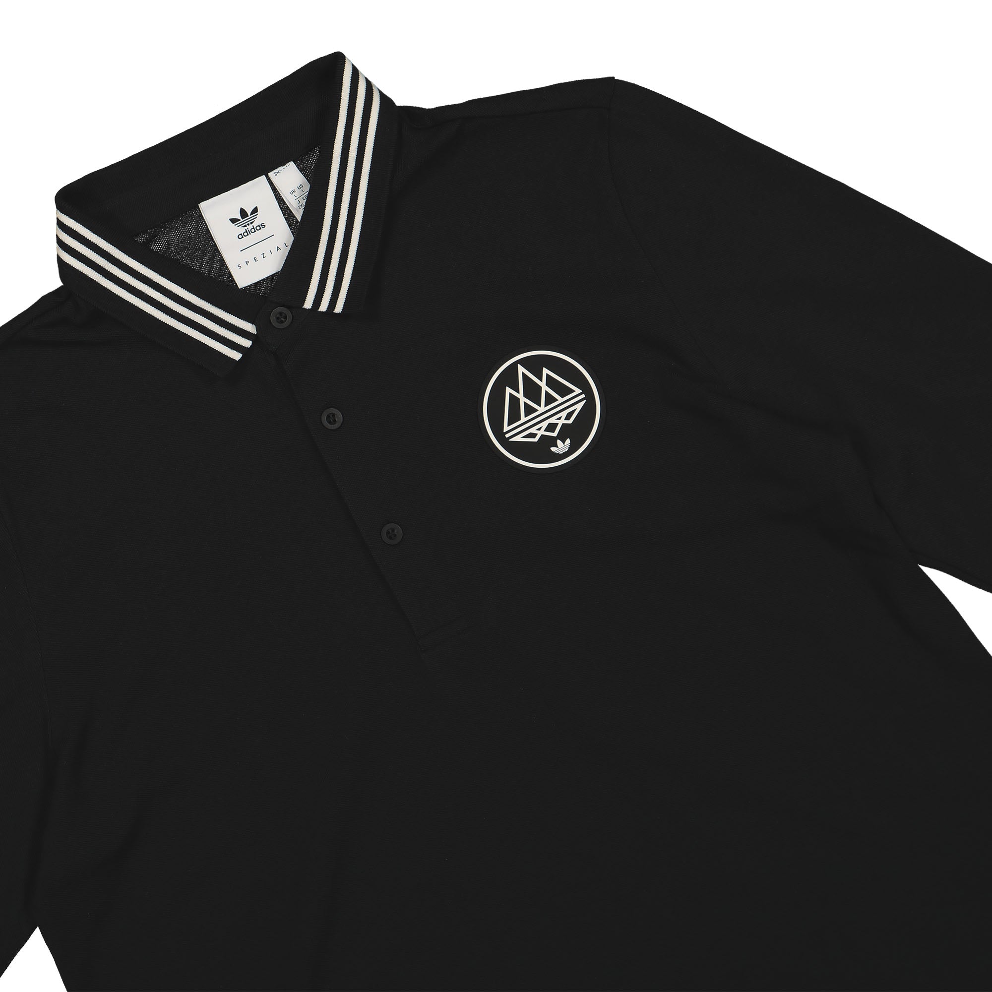 adidas SPZL Chetcuti LS Polo Black Longsleeves Close-up | Overkill