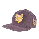 Free & Easy LA Dont Trip Fat Corduroy Snapback Hat Purple Caps HT144 | Overkill