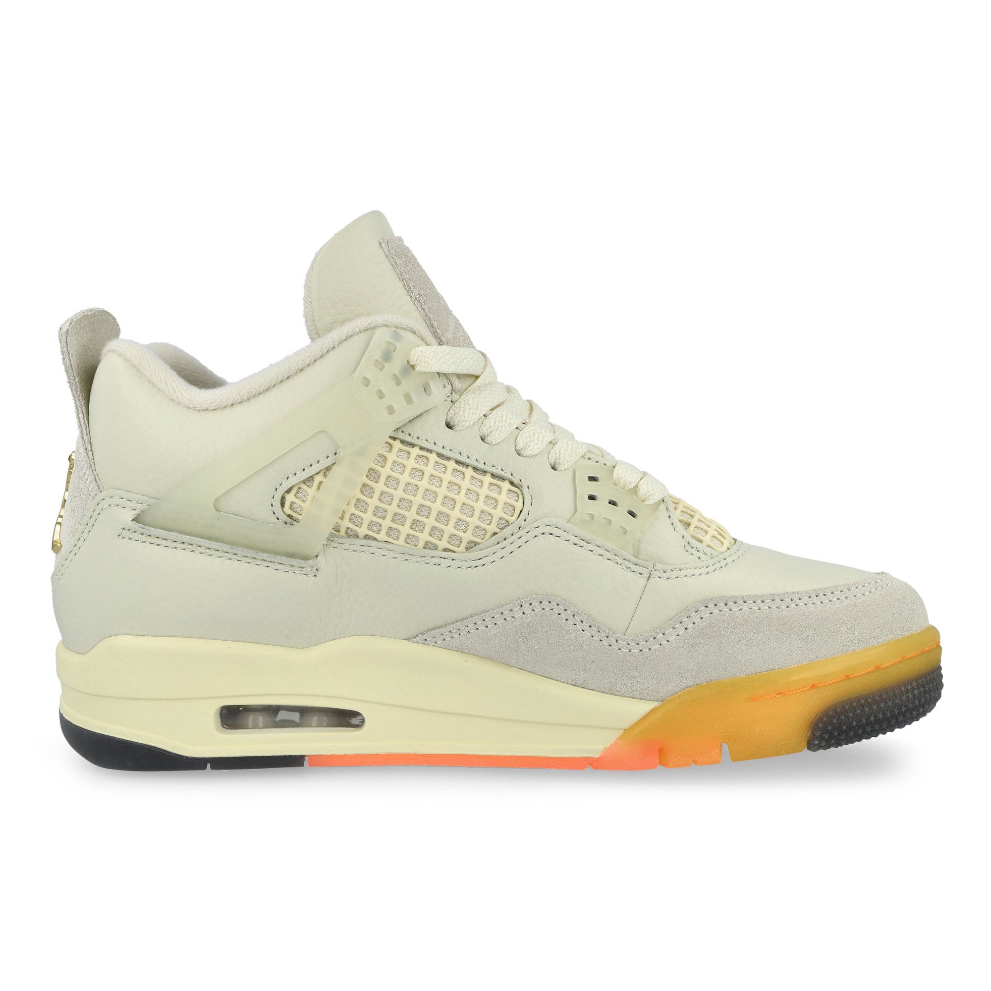 Air Jordan  4 Retro Birds of Paradise Coconut Milk / Muslin - Bright Mango Mid Top Sneakers HV0823 101 Silhouette | Overkill