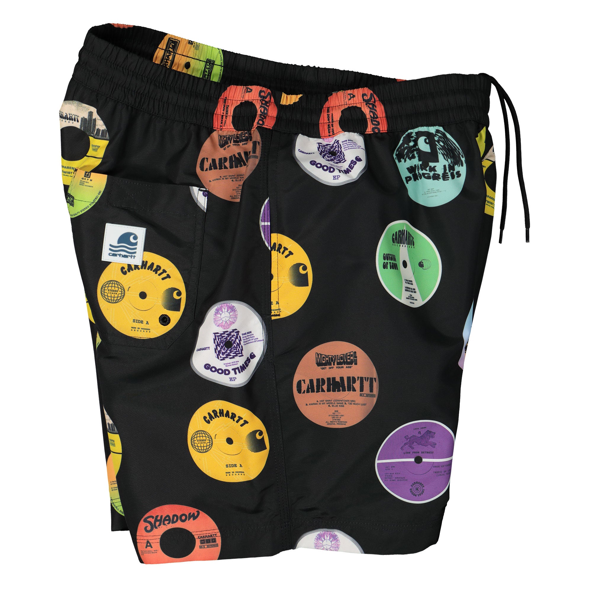 Carhartt WIP Drift Swim Trunks Black Swimwear Close-up | Overkill