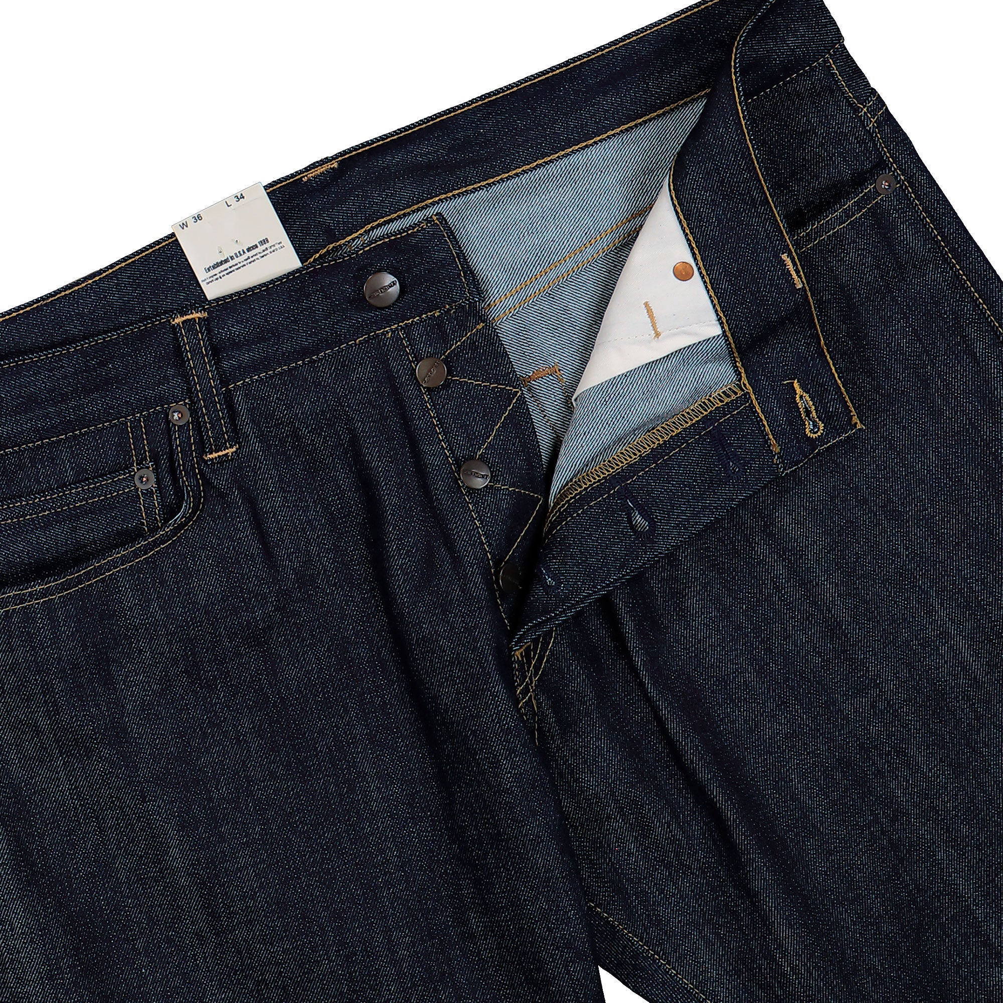 Carhartt WIP Kennedy Selvedge Denim Pant Blue Rigid Jeans I017708.37Q.01.01 Detail View 1 | Overkill
