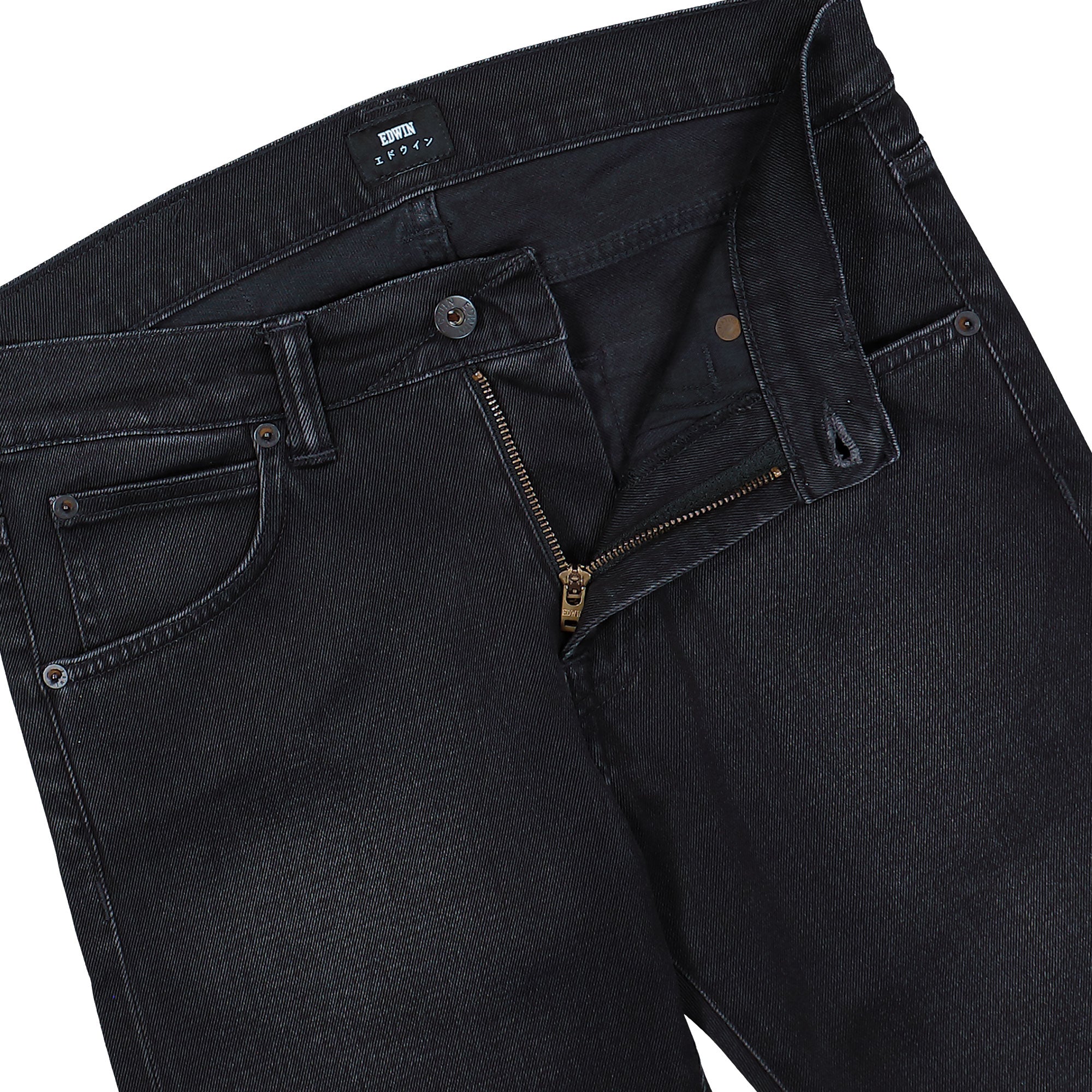 Edwin ED-85 Slim Tapered Denim Pant CS Ink Black Denim Pants I022508.F8.ML.34 Detail View 1 | Overkill
