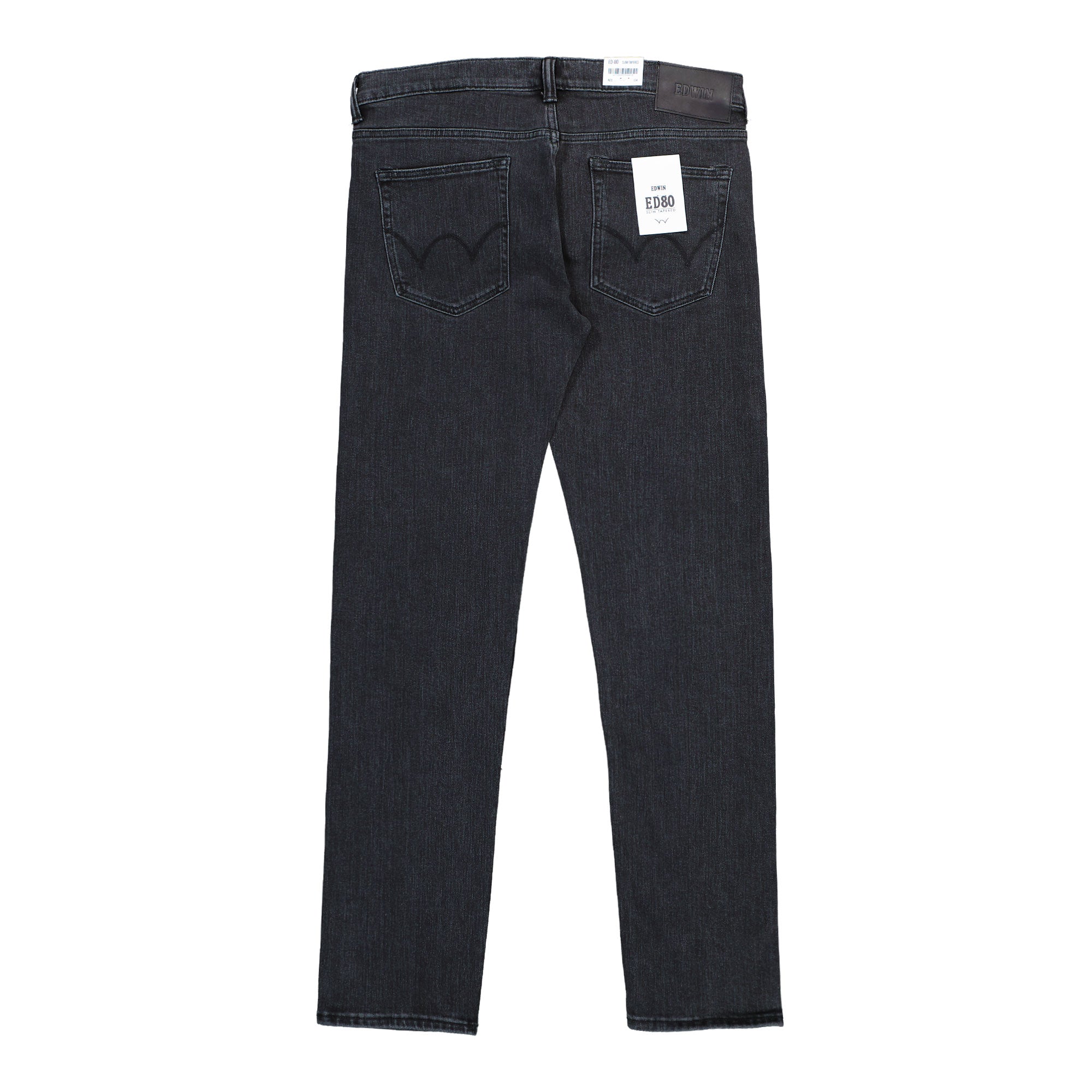Edwin ED-80 Slim Tapered Denim Pant CS White Listed Black Selvage Denim Pants I023300.F8.EA.34 Close-up | Overkill

