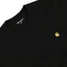 Carhartt WIP S/S Chase T-Shirt Black / Gold T-Shirts Close-up | Overkill