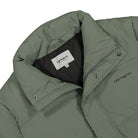 Carhartt WIP Danville Jacket Smoke Green Puffer Jackets Close-up | Overkill