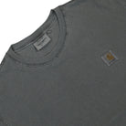 Carhartt WIP S/S Nelson T-Shirt Charcoal Garment Dyed T-Shirts Close-up | Overkill