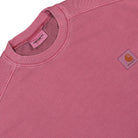 Carhartt WIP Nelson Sweatshirt Magenta Garment Dyed Sweatshirts Close-up | Overkill