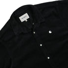 Carhartt WIP L/S Madison Cord Shirt Black / Wax Shirts Close-up | Overkill