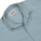 Carhartt WIP L/S Bolton Shirt Frosted Blue Garment Dyed Shirts Close-up | Overkill