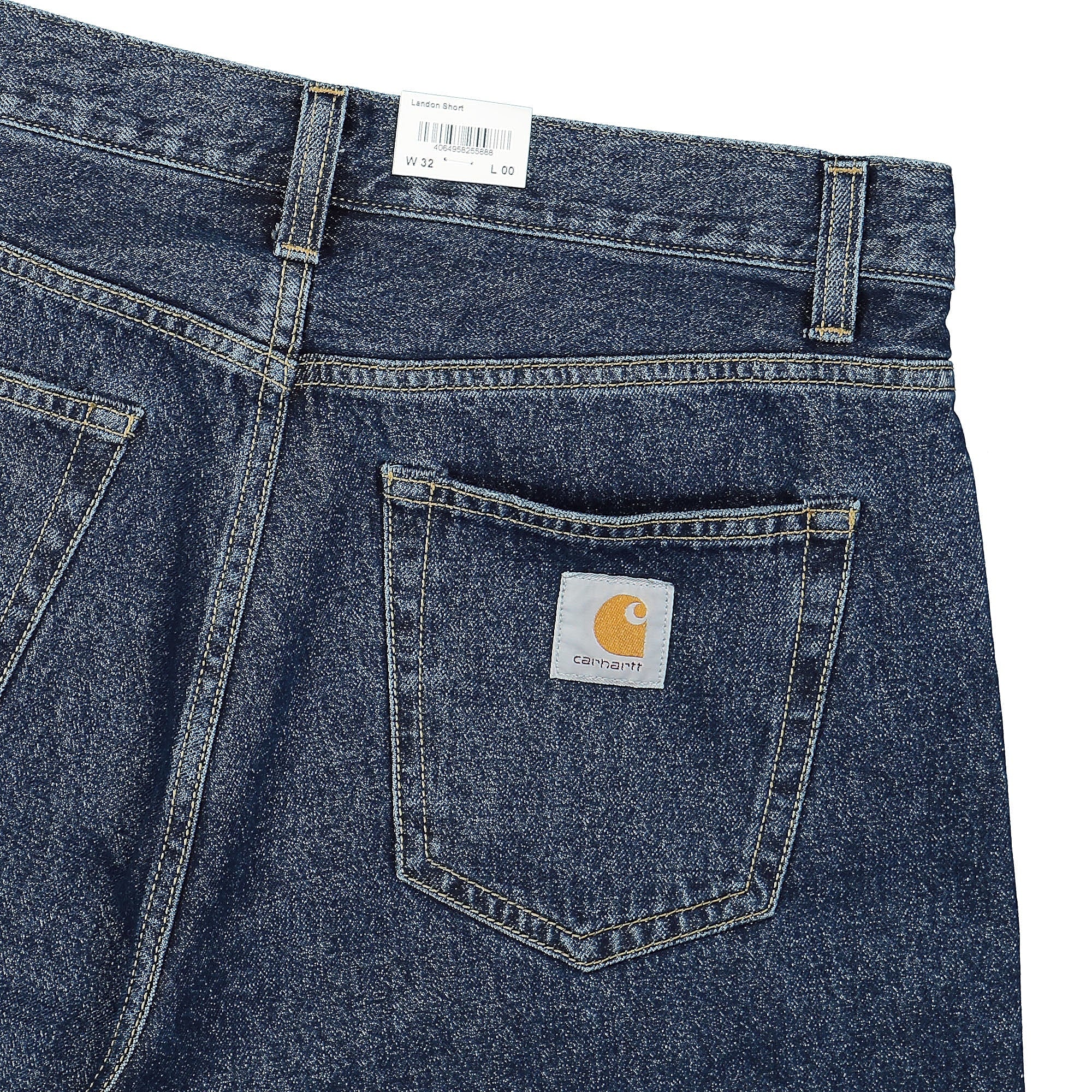 Carhartt WIP Landon Short Robertson Blue Stone Washed Shorts Detail view 1 | Overkill
