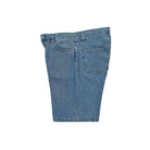 Carhartt WIP Landon Short Robertson Blue Heavy Stone Wash Shorts Close-up | Overkill