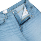 Carhartt WIP Landon Short Blue Heavy Worn Bleached Shorts I030469.01.WU.00 Detail View 1 | Overkill
