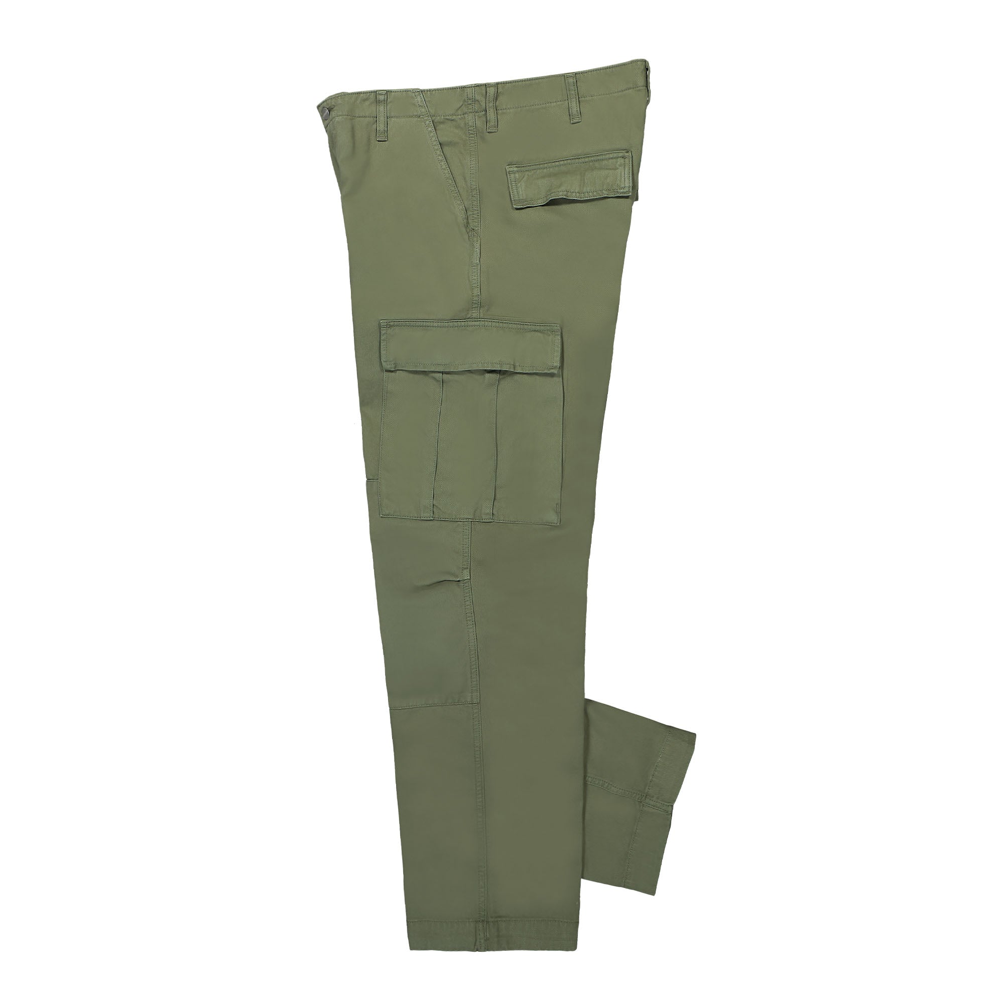 Carhartt WIP Regular Cargo Pant Dollar Green Garment Dyed Cargo Pants Close-up | Overkill