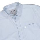 Carhartt WIP L/S C-Logo Shirt Blue Fog / White Shirts I030799.31L.XX.03 Detailfoto | Overkill
