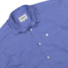 Carhartt WIP L/S Drake Shirt Drake Stripe, Lazurite / White Shirts Close-up | Overkill